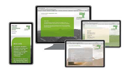 Webdesign, responsive, für die Firma Prho-Chem, Thansau Rosenheim